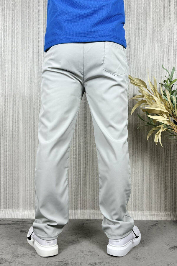 Erkek Baggy Ayarlanabilir Paça Gri Jogger Pantolon - 4