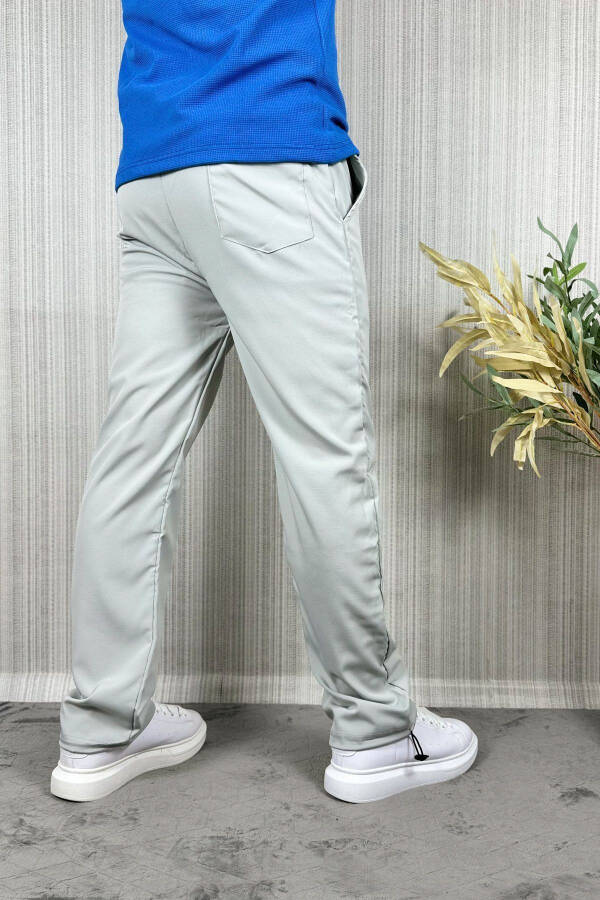 Erkek Baggy Ayarlanabilir Paça Gri Jogger Pantolon - 5