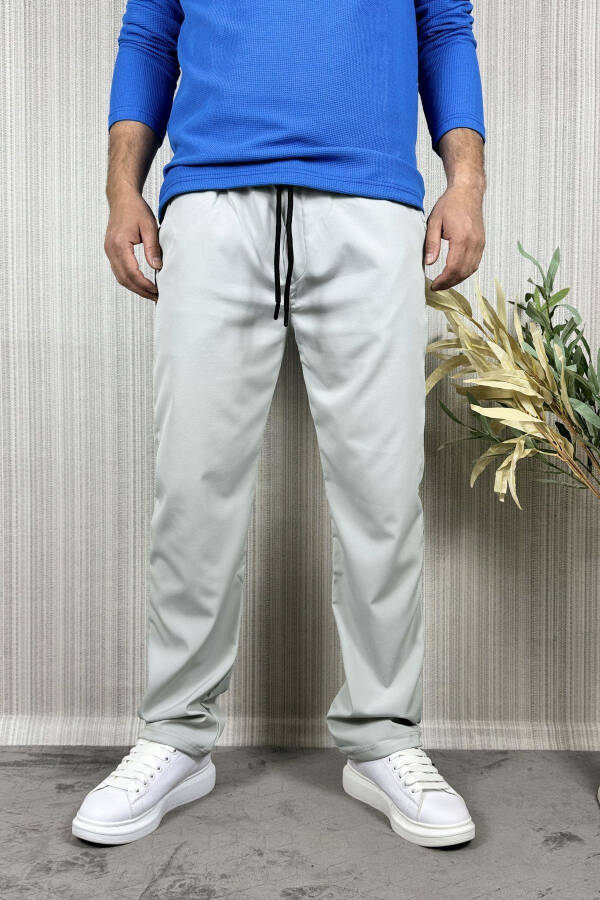 Erkek Baggy Ayarlanabilir Paça Gri Jogger Pantolon - 8