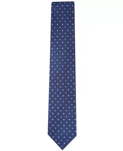 Men's Linked Neat Tie, Created for Modazone - Navy - CLUB ROOM (1)