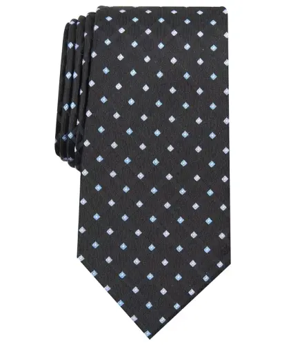 Men's Linked Neat Tie, Created for Modazone - Black 