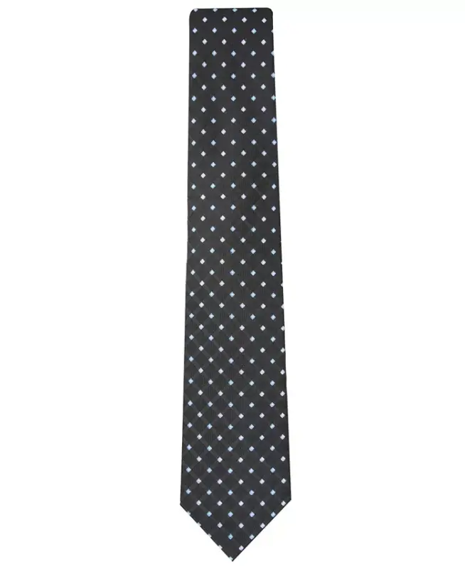 Men's Linked Neat Tie, Created for Modazone - Black - 2
