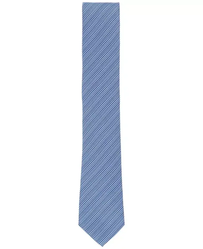 Men's Balaton Textured Stripe Tie, Exclusively at Modazone - Navy - 2
