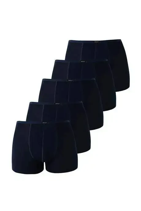 Erkek Bambu Boxer Lacivert İnce Bel Lastikli 5'li Paket - 6