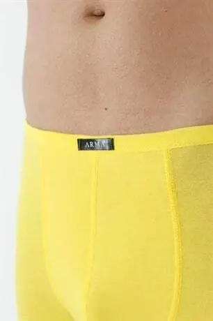 Erkek Bambu Boxer Sarı İnce Bel Lastikli 5'li Paket - 12