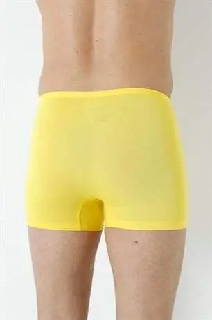 Erkek Bambu Boxer Sarı İnce Bel Lastikli 5'li Paket - 16