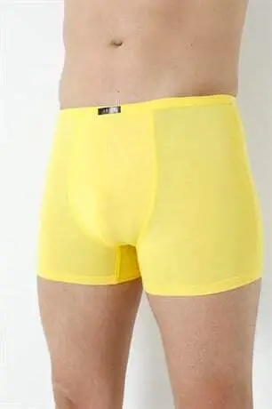 Erkek Bambu Boxer Sarı İnce Bel Lastikli 5'li Paket - 6