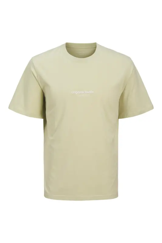 Erkek Basic Baskılı Düz Renk Rahat Kalıp Premium Günlük Tişört-Aqua Green - 2