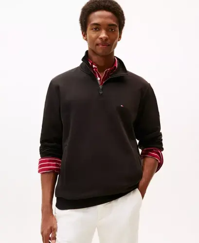 Men's Essential Intechno Knit Regular-Fit 1/4-Zip Sweatshirt - 1