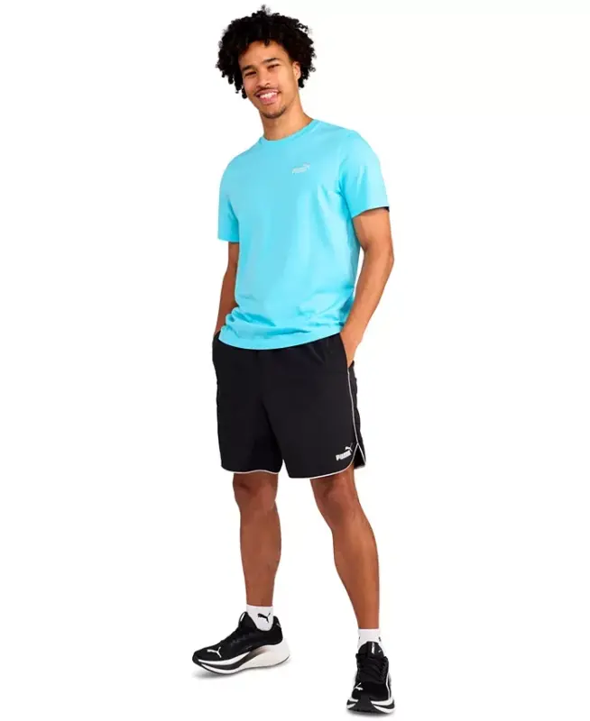 Erkek Basic Küçük Logolu Tişört - Canlı Mavi - 2