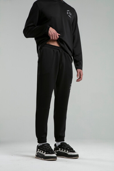 Erkek Siyah Jogger Eşofman Altı - 8