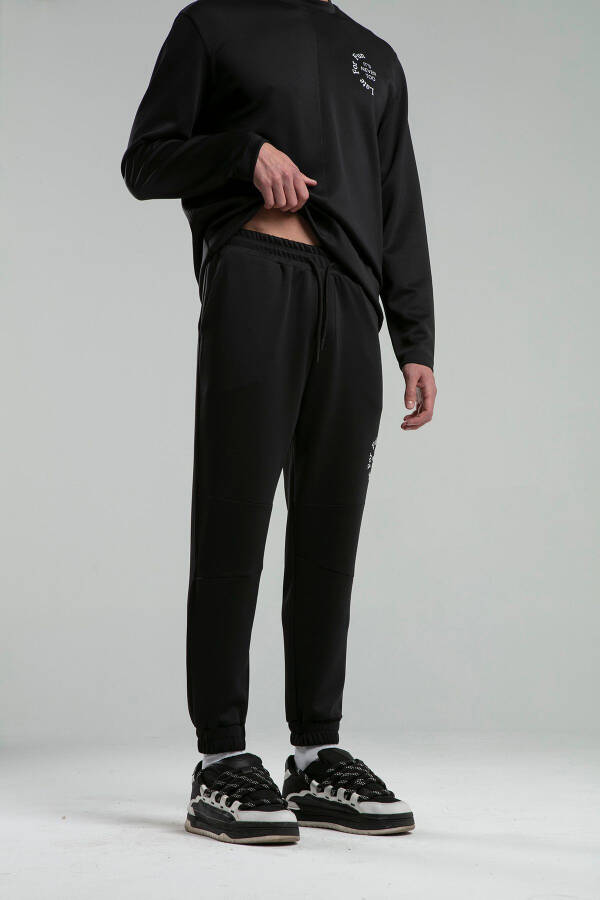 Erkek Siyah Jogger Eşofman Altı - 3