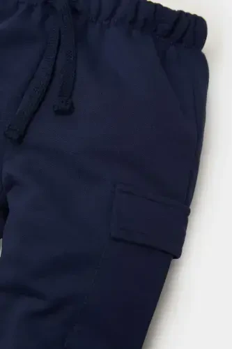 Erkek Bebek 2'li Takım Baskılı Kapüşonlu Kısa Kollu Sweatshirt Eşofman Altı E4911A525SP - 4