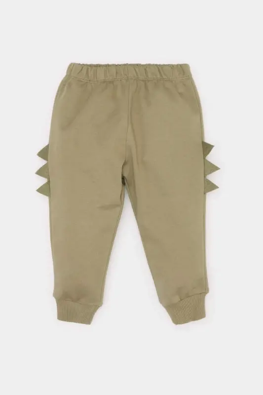 Erkek Bebek 2'li Takım Dinozor Baskılı Sweatshirt Beli Lastikli Eşofman Altı E4910A525SP - 2