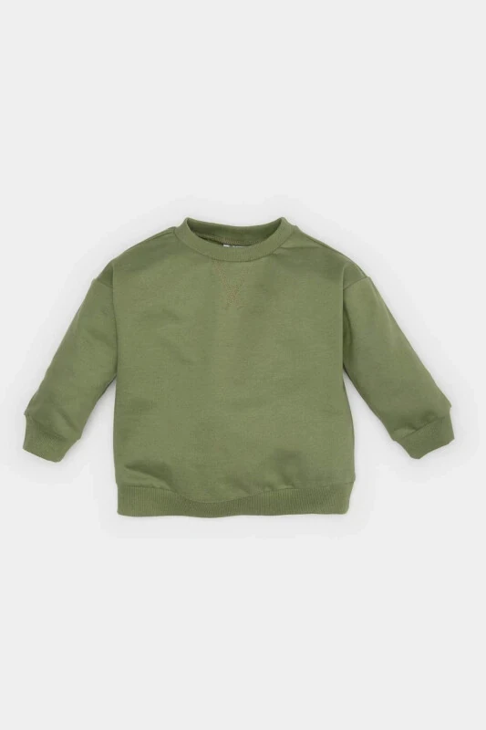 Erkek Bebek Bisiklet Yaka Basic Düz Sweatshirt A7343A525SP - Defacto