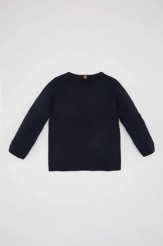 Erkek Bebek Bisiklet Yaka Kazak A5036a523au-Mavi - 4