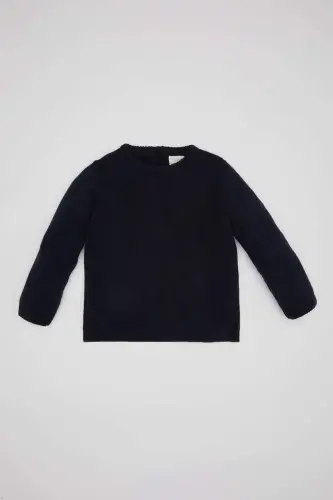 Erkek Bebek Bisiklet Yaka Kazak A5036a523au-Mavi - 1