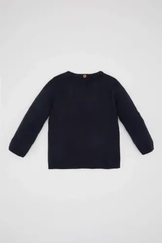 Erkek Bebek Bisiklet Yaka Kazak A5036a523au-Mavi - 4