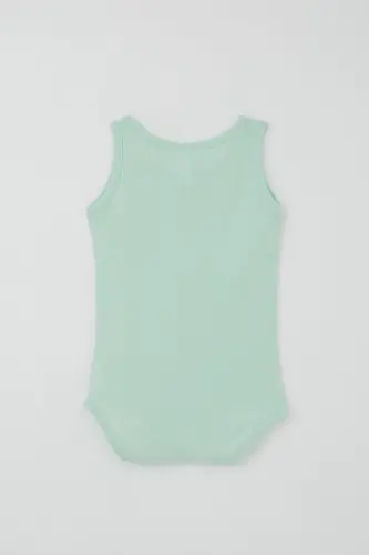 Erkek Bebek Çıtçıtlı Atlet Zıbın Body Basic 9 Ay-3 Yaş, Su Yeşili-Su Yeşili - BREEZE (1)