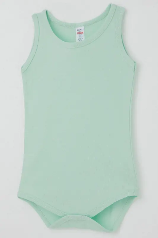 Erkek Bebek Çıtçıtlı Atlet Zıbın Body Basic 9 Ay-3 Yaş, Su Yeşili-Su Yeşili - 3