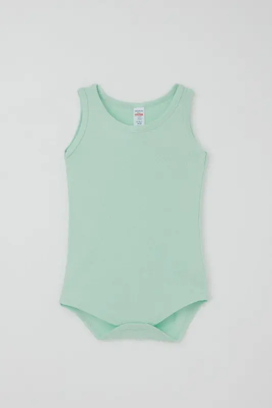 Erkek Bebek Çıtçıtlı Atlet Zıbın Body Basic 9 Ay-3 Yaş, Su Yeşili - Su Yeşili - BREEZE
