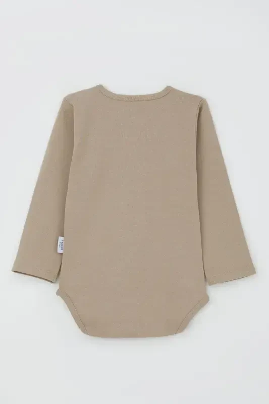 Erkek Bebek Çıtçıtlı Body Basic 9 Ay-3 Yaş, Vizon-Vizon - 2