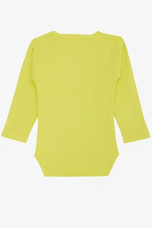 Erkek Bebek Çıtçıtlı Zıbın Body Araba Baskılı 9 Ay-3 Yaş, Neon Sarı-Neon Sarı - 2