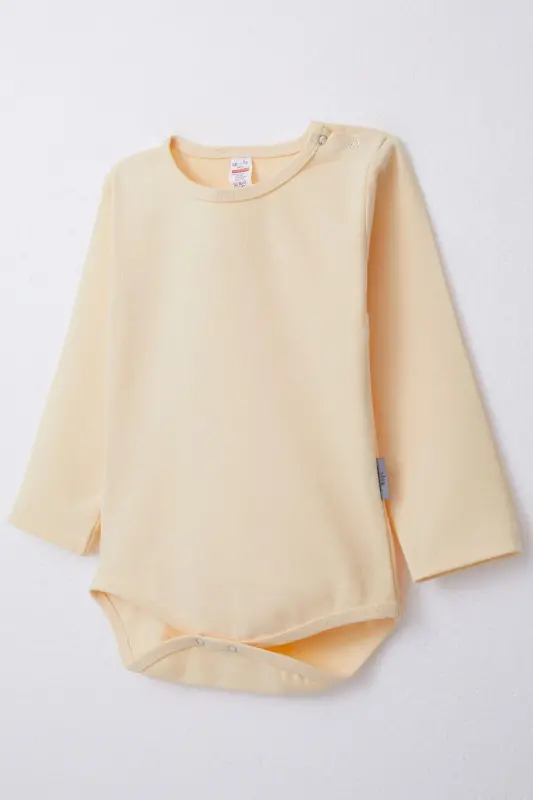 Erkek Bebek Çıtçıtlı Zıbın Body Basic 9 Ay-3 Yaş, Sarı-Sarı - 3