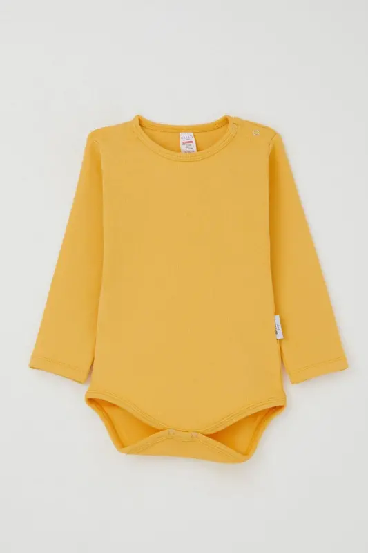 Erkek Bebek Çıtçıtlı Zıbın Body Basic 9 Ay-3 Yaş, Sarı-Sarı - BREEZE