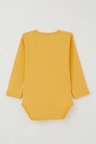 Erkek Bebek Çıtçıtlı Zıbın Body Basic 9 Ay-3 Yaş, Sarı-Sarı - BREEZE (1)