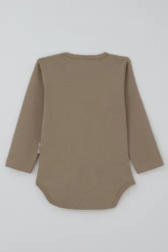 Erkek Bebek Çıtçıtlı Zıbın Body Basic 9 Ay-3 Yaş, Vizon-Vizon - BREEZE (1)