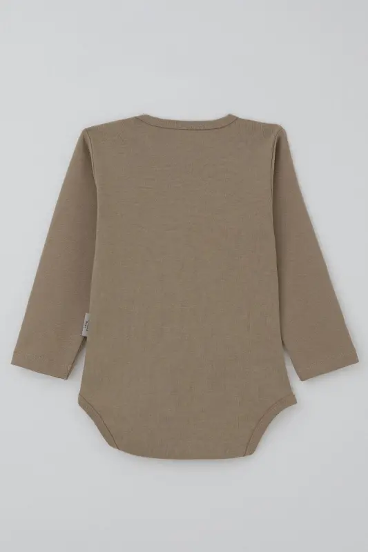 Erkek Bebek Çıtçıtlı Zıbın Body Basic 9 Ay-3 Yaş, Vizon-Vizon - 2