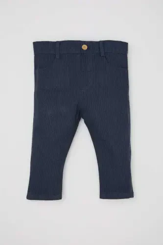 Erkek Bebek Çizgili Düz Paça Gabardin Pantolon B9254A524SP - 1