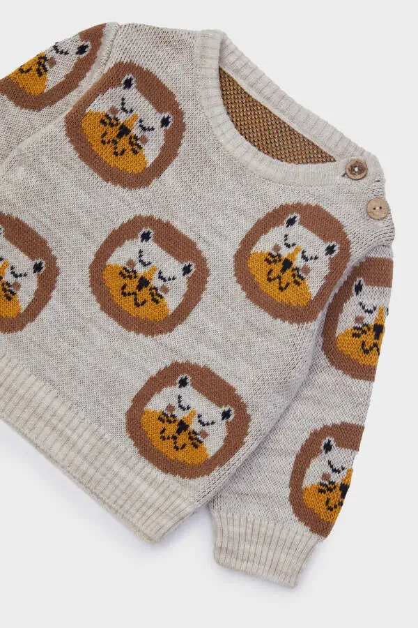 Bg Store Erkek Bebek Desenli Kazak 23fw0lt8405 - 3