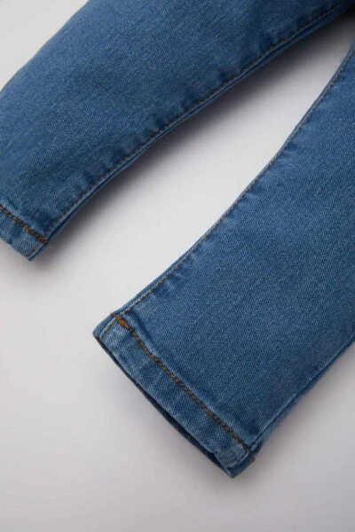 Erkek Bebek Düz Paça Basic Düz Jean Pantolon-Açık Mavi - 3