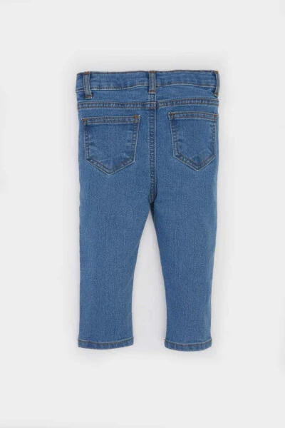 Erkek Bebek Düz Paça Basic Düz Jean Pantolon-Açık Mavi - 4