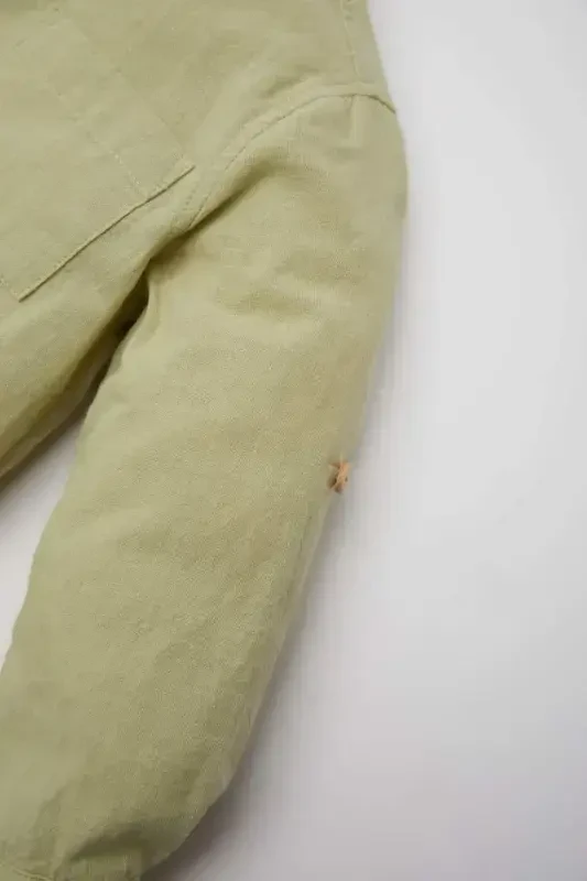 Erkek Bebek Flamlı Poplin Uzun Kollu Basic Düz Gömlek-Mint - 3