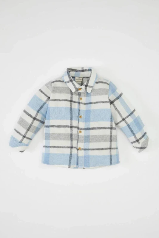 Erkek Bebek Flanel Kareli Uzun Kollu Gömlek D3361A524WN - 1