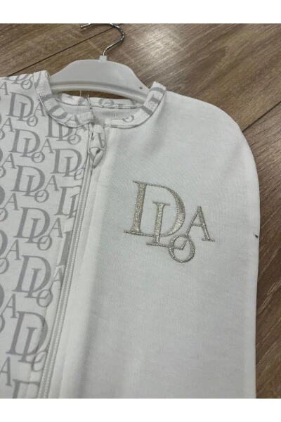 erkek bebek için fermuarlı penye kundak şapka aksesuarlı - BABYDOLA (1)