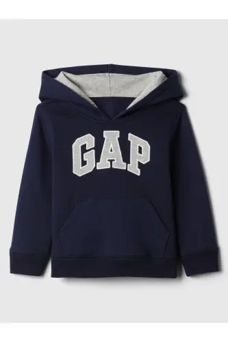 Erkek Bebek Lacivert Gap Logo Kapüşonlu Sweatshirt-Lacivert 