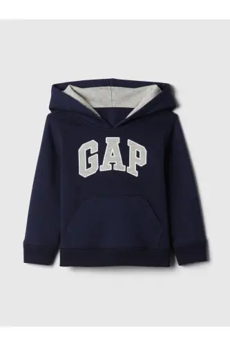 Erkek Bebek Lacivert Gap Logo Kapüşonlu Sweatshirt - Lacivert-003 - 4