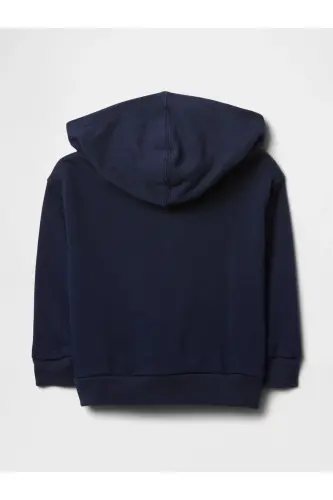 Erkek Bebek Lacivert Logo Relaxed Fermuarlı Sweatshirt - Lacivert-002 - GAP (1)