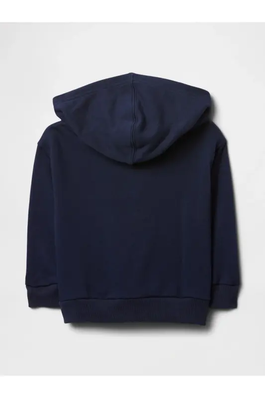 Erkek Bebek Lacivert Logo Relaxed Fermuarlı Sweatshirt - Lacivert-002 - 1
