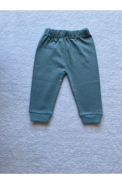 Erkek Bebek Mama's İşlemeli 2'li Sweatshirt ve Pantolon Takımı 4-açık mavi - 3