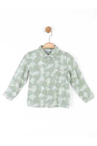 Erkek Bebek Palmiye Baskılı Gömlek - NK