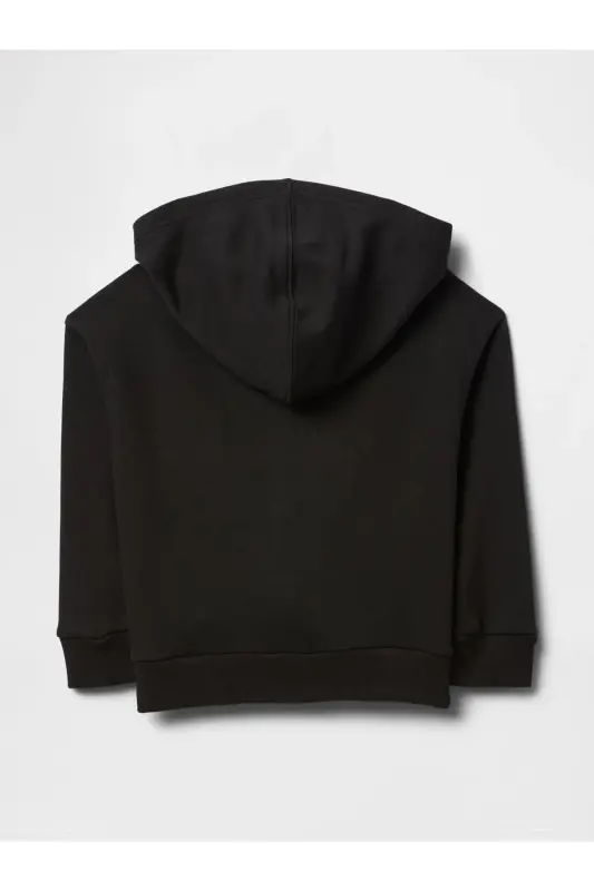 Erkek Bebek Siyah Logo Relaxed Fermuarlı Sweatshirt - Siyah-004 - 3