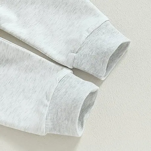 Baby Boy Fall Clothes Set Long Sleeve Letter Print Sweatshirt Pants Toddler Infant Outfits 6 12 18 24 Months 2T - 7