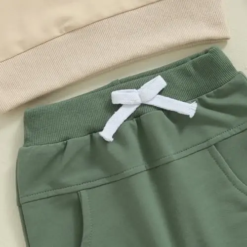 Baby Boy Fall Clothes Set Long Sleeve Letter Print Sweatshirt Pants Toddler Infant Outfits 6 12 18 24 Months 2T - 6