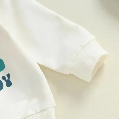 Baby Boy Fall Clothes Set Long Sleeve Letter Print Sweatshirt Pants Toddler Infant Outfits 6 12 18 24 Months 2T - 5