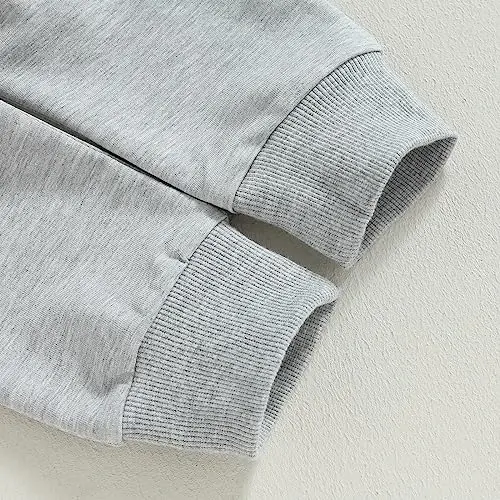 Baby Boy Fall Clothes Set Long Sleeve Letter Print Sweatshirt Pants Toddler Infant Outfits 6 12 18 24 Months 2T - 7
